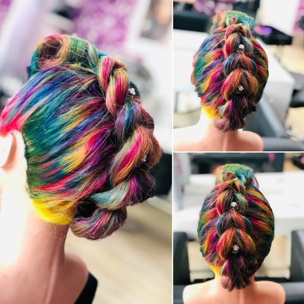 Beautiful Rainbow Hairstyles Design Ideas For Women