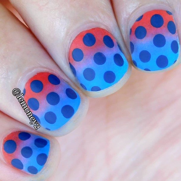 Beautiful Red And Blue Nail Design Ideas For Women