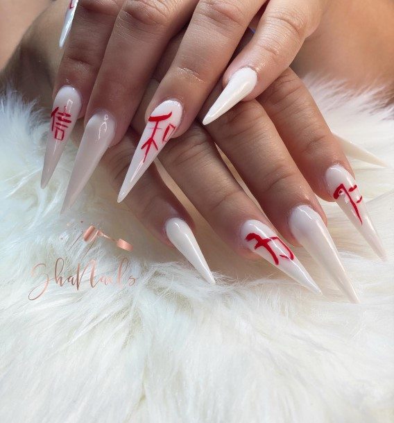 Beautiful Red And White Nail Design Ideas For Women