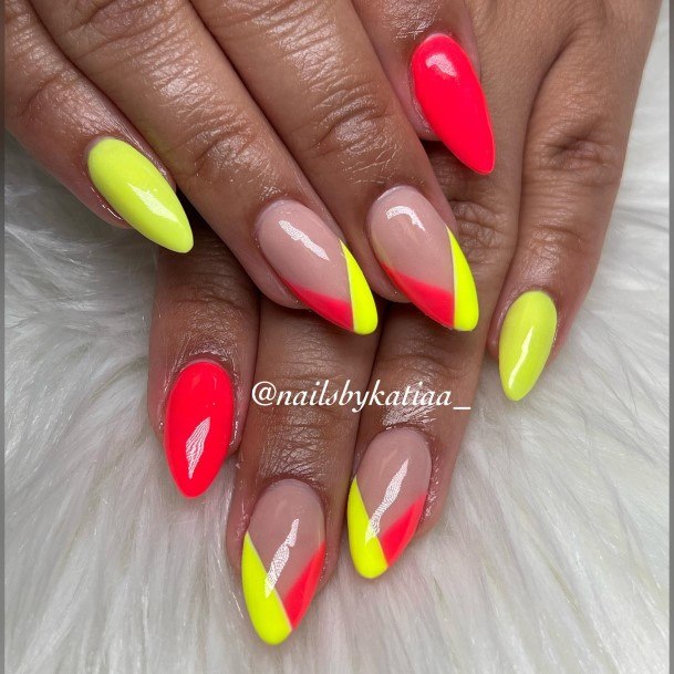 Beautiful Red And Yellow Nail Design Ideas For Women