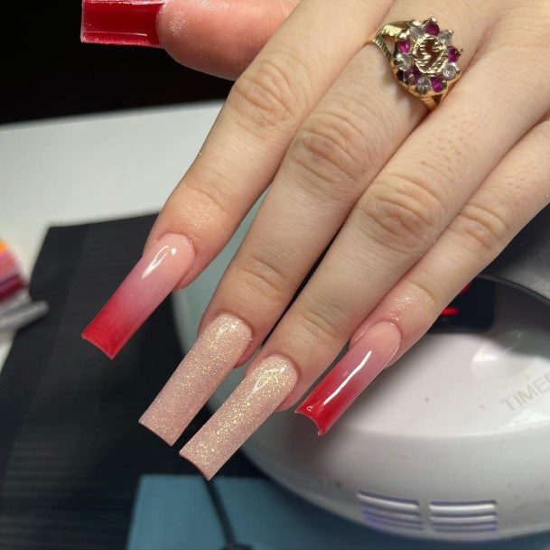 Beautiful Red Ombre Nail Design Ideas For Women