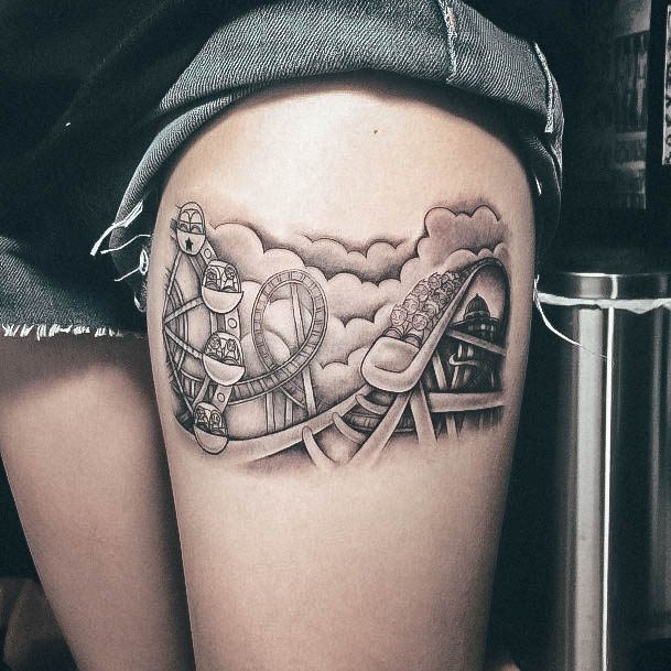 Beautiful Rollercoaster Tattoo Design Ideas For Women