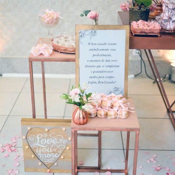 Beautiful Rose Gold Decor Inspiration For Wedding Ideas