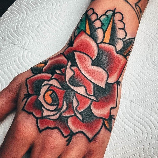 Beautiful Rose Hand Tattoo Design Ideas For Women
