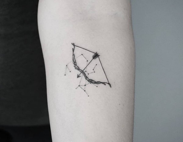 Beautiful Sagittarius Tattoo Design Ideas For Women Arrow Bow