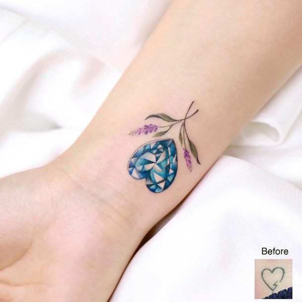 Beautiful Sapphire Tattoo Design Ideas For Women