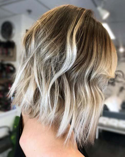 Beautiful Short Messy Hairstyle For Women Ombre Look Short Layers