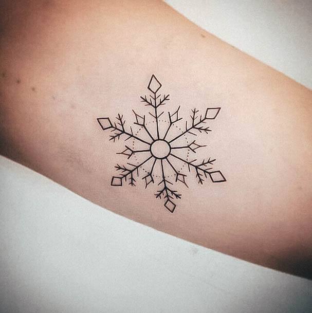 Beautiful Snowflake Tattoo Design Ideas For Women