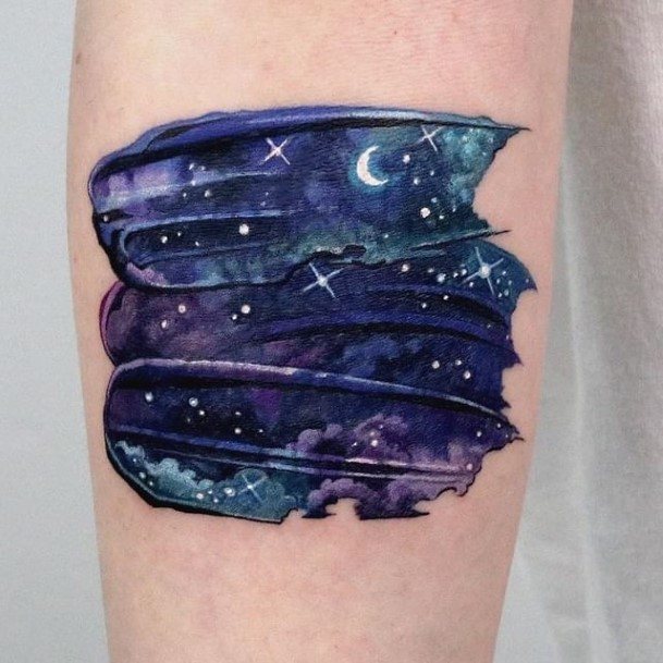 Beautiful Space Tattoo Design Ideas For Women