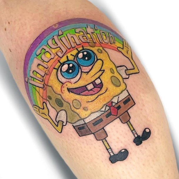 Beautiful Spongebob Tattoo Design Ideas For Women