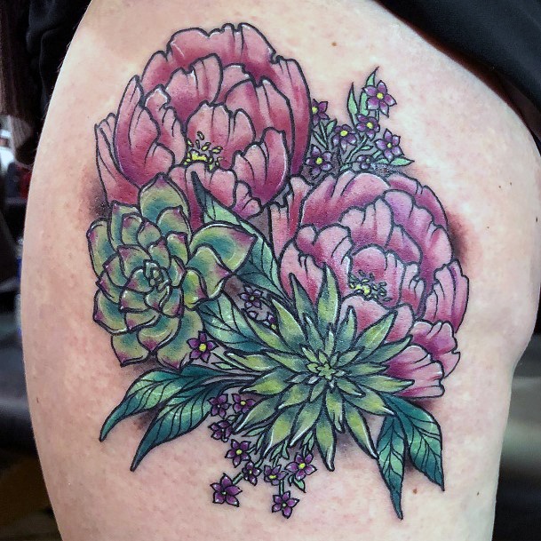 Beautiful Succulent Tattoo Design Ideas For Women