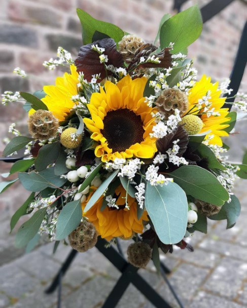 Beautiful Sunflower Bouquet Ideas Wedding Inspiration