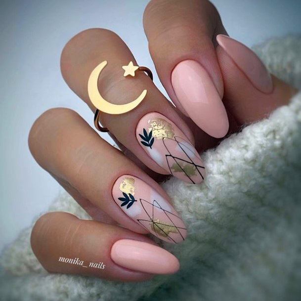 Beautiful Tan Beige Dress Nail Design Ideas For Women