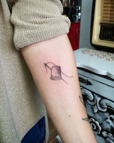 Beautiful Thimble Tattoo Design Ideas For Women