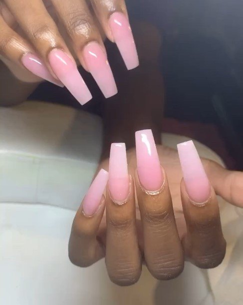 Beautiful Translucent Pink Nail Design Ideas For Women