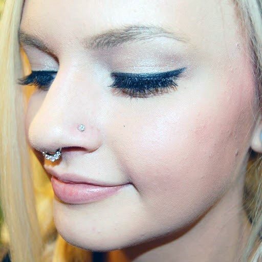 Beautiful Trendy Septum Multiple Diamond Nostriol Face Piercing Ideas For Girls