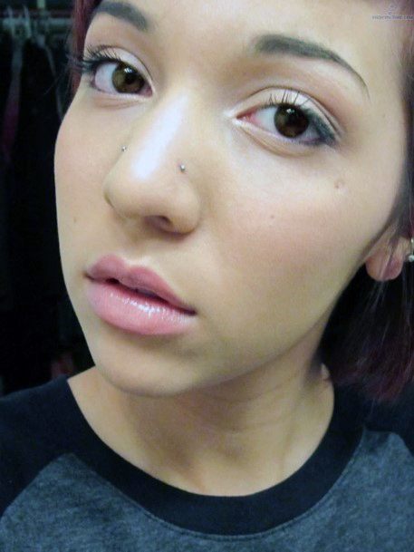 Beautiful Unique High Nostril Nose Piercing Ideas For Girls