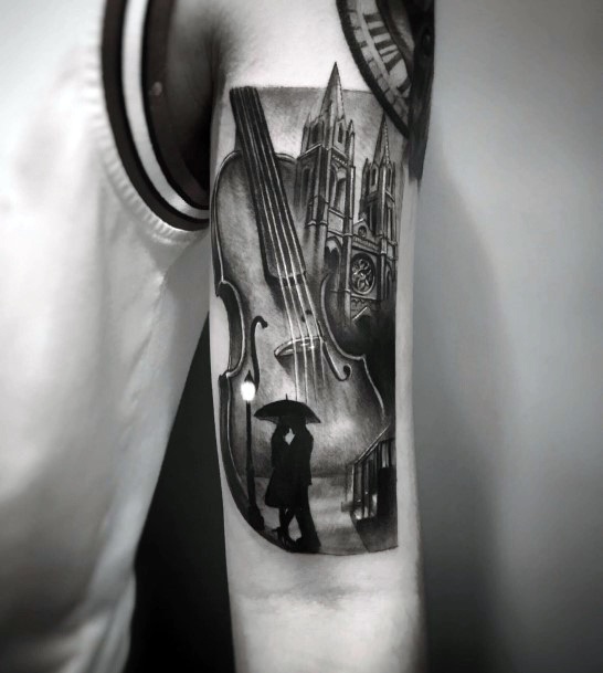 Beautiful Violin Tattoo Design Ideas For Women