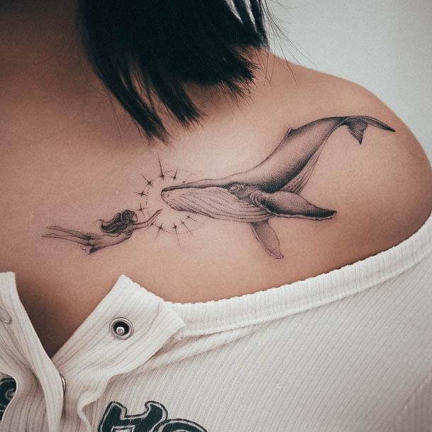 Beautiful Whale Tattoo Design Ideas For Women