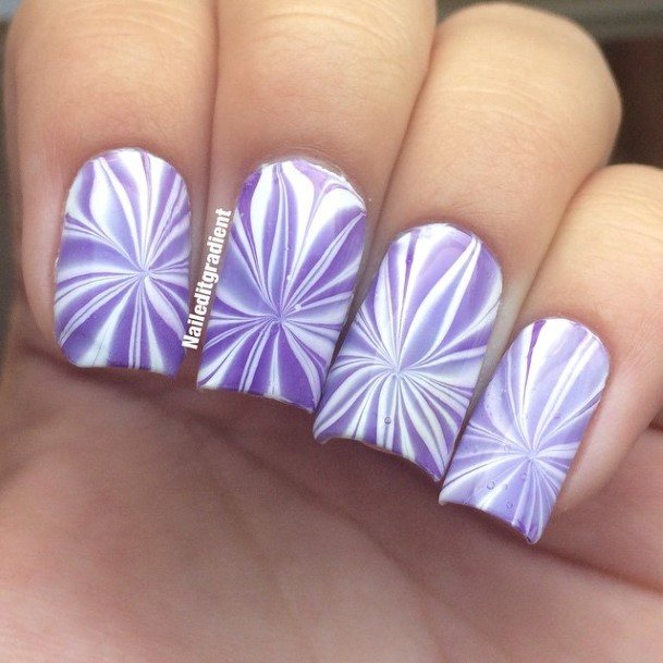 Beautiful White And Purple Nail Design Ideas For Women