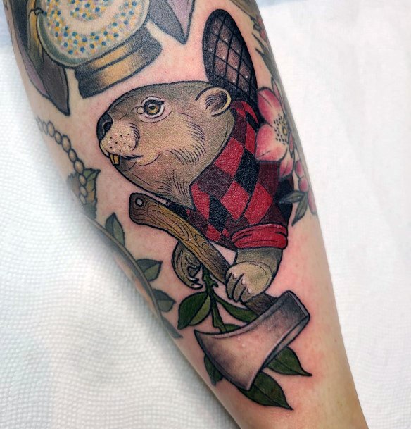 Beaver Tattoo For Ladies