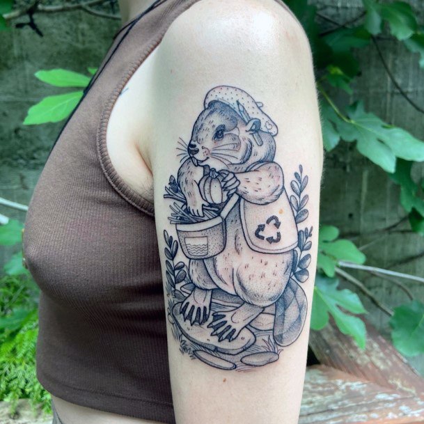 Beaver Womens Feminine Beaver Tattoos