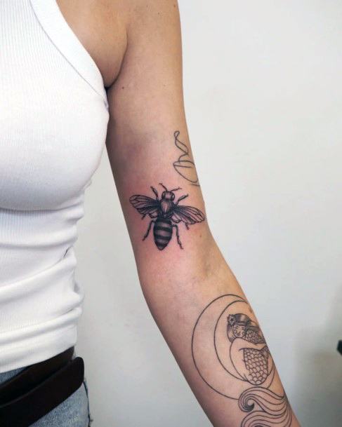 Bee Tattoos Feminine Ideas