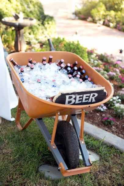 Beer In Iced Barrow Cheap Wedding Decorations