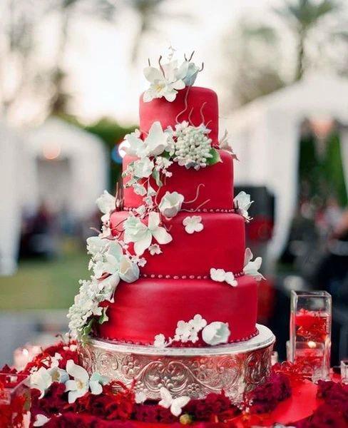 Beet Red Velvet Wedding Cake