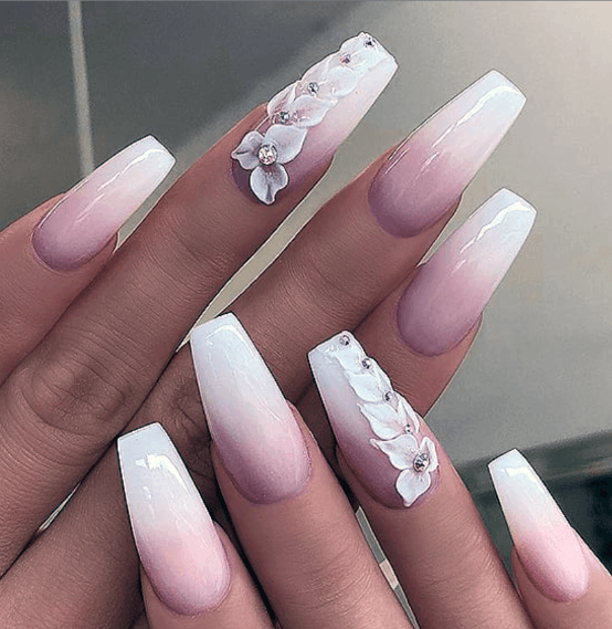 Top 50 Best White Ombre Nails for Women Simple Classy Designs