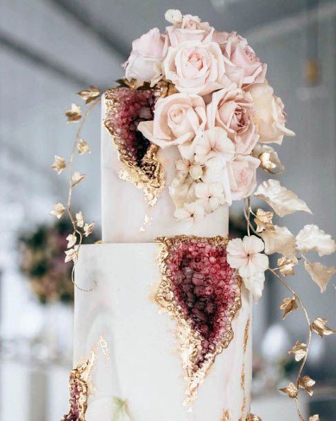 Bejwelled Wedding Cake Flowers
