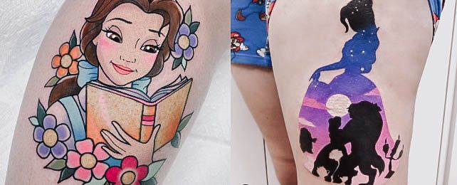 Top 100 Best Belle Tattoos For Women – Beauty And The Beast Design Ideas