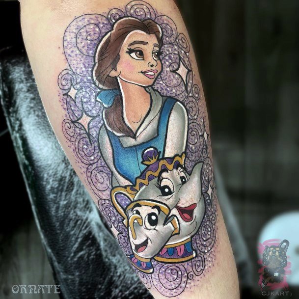 Top 100 Best Belle Tattoos For Women - Beauty And The Beast Ideas