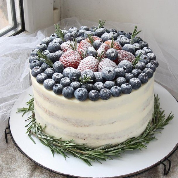 Berries Rustic Wedding Cake Toppers