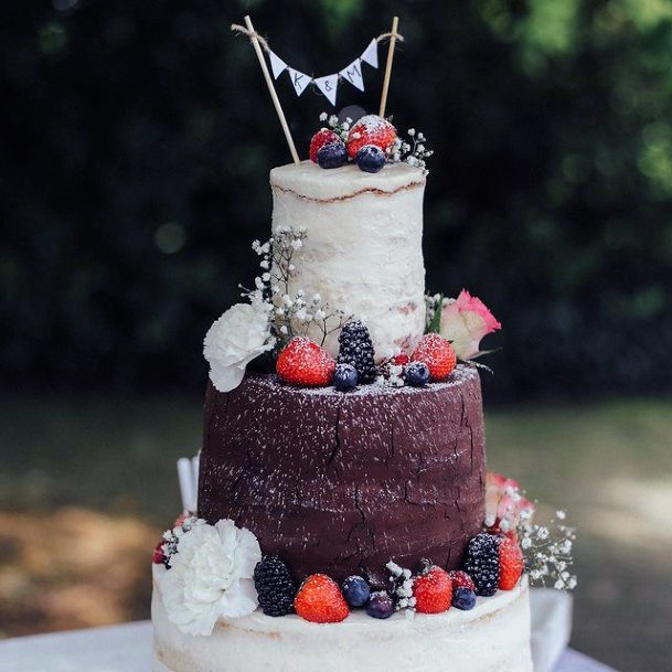 Berrilicious Rustic Wedding Cake