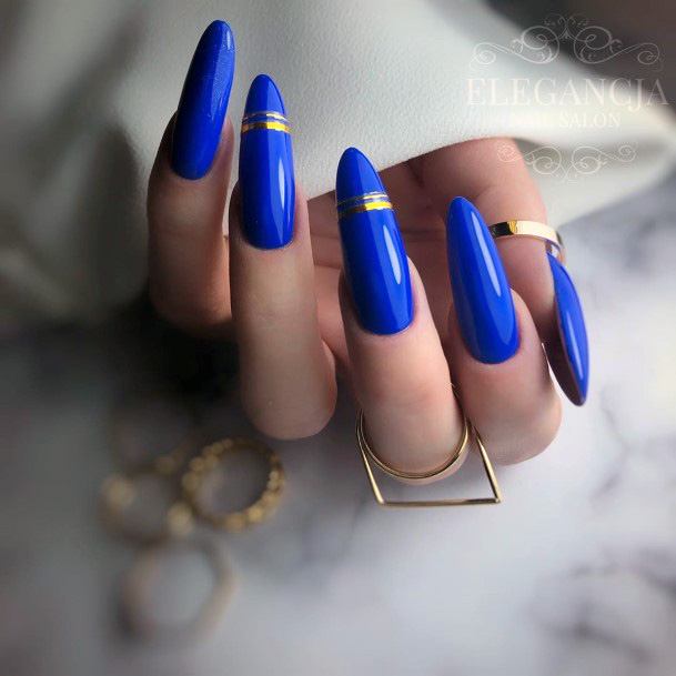 Berry Blue Nails Women