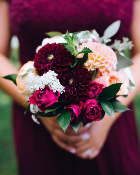 Berry Red August Flowers Wedding