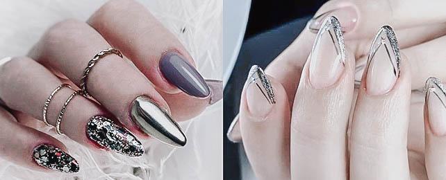 Top 100 Best Nails For Silver Dress – Shiny Women’s Fingernail Ideas