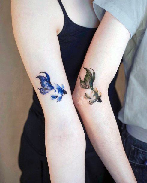 Betta Fish Girls Tattoo Ideas