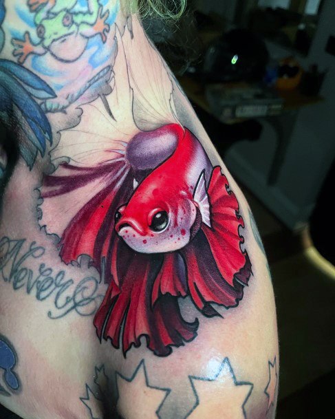 Betta Fish Tattoo For Ladies