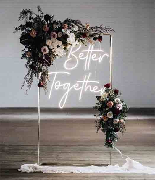 Better Together Backdrop Glass Frame Stunning Floral Ideas For Weddings