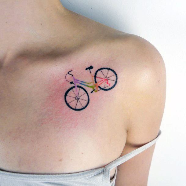 Bicycle Tattoo Design Ideas For Girls