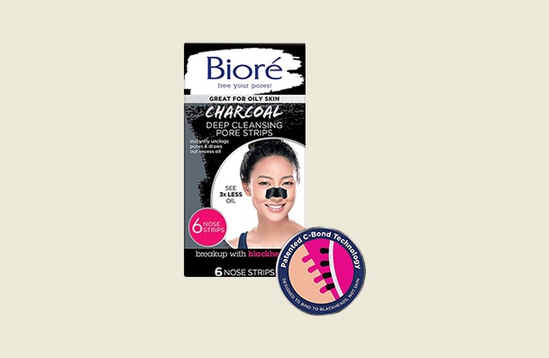 Biore Charcoal Deep Cleansing Pore Strips Blackhead Remover For Women