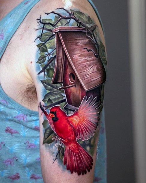 Birdhouse Tattoo Feminine Designs