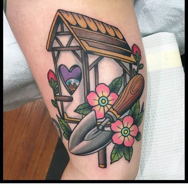 Birdhouse Tattoo For Ladies