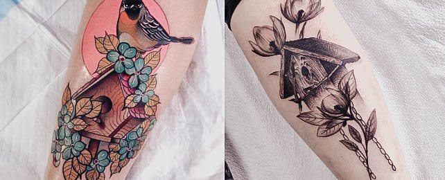 Top 100 Best Birdhouse Tattoos For Women – Cozy Home Design Ideas