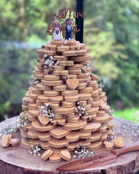 Biscuit Abundance Unique Wedding Cake