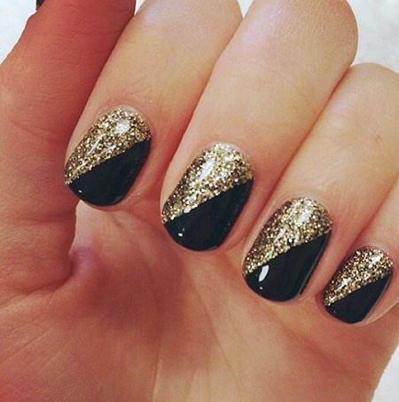 Black And Gold Nail Polish