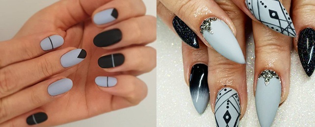 Top 100 Best Black And Grey Nails For Women – Grayscale Design Ideas