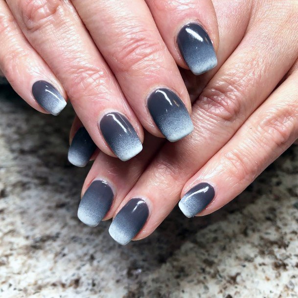 Black And Grey Ombre Nails